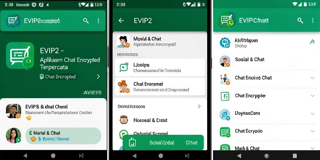 Antarmuka pengguna EVIP2 yang sederhana dan aman untuk chatting.