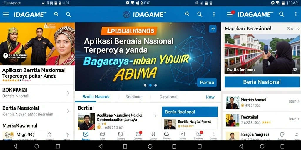 Antarmuka IDAGAME yang modern dan informatif untuk berita nasional.