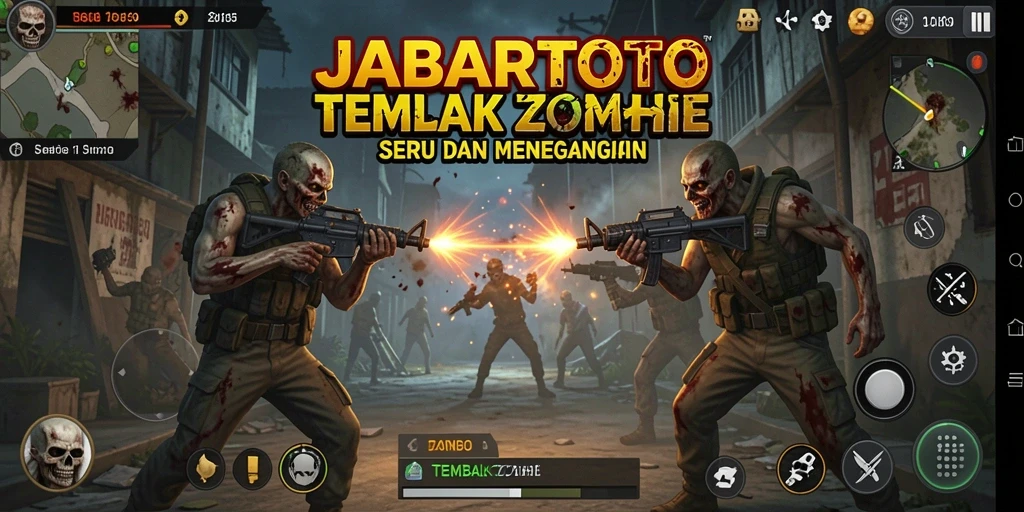 Tampilan antarmuka JABARTOTO saat menghadapi zombie.