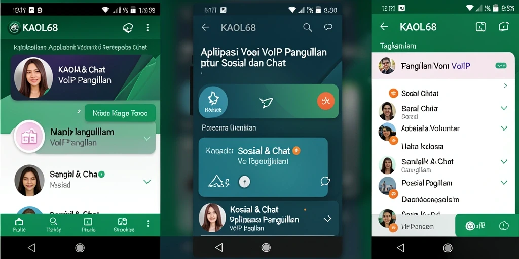 Antarmuka KAOL68 yang sederhana dan intuitif untuk VoIP Panggilan.