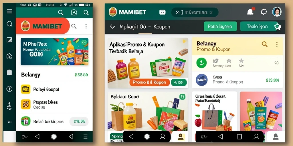 Antarmuka MAMIBET dengan berbagai penawaran kupon menarik.