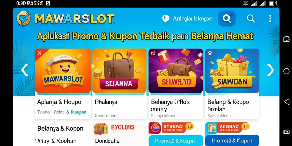 Tampilan antarmuka aplikasi MAWARSLOT yang menarik dan mudah digunakan.