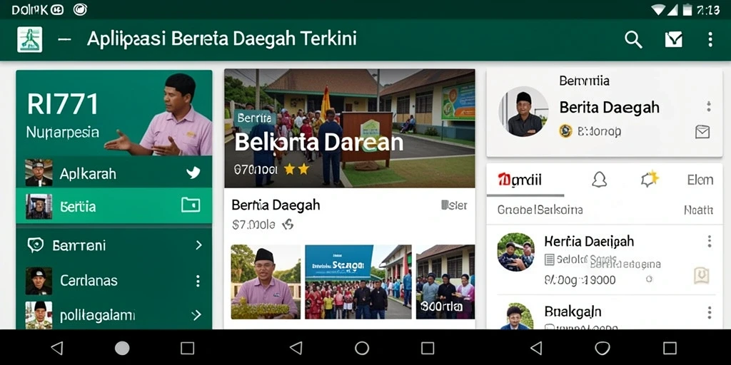 Tampilan antarmuka pengguna aplikasi RI771 yang informatif.