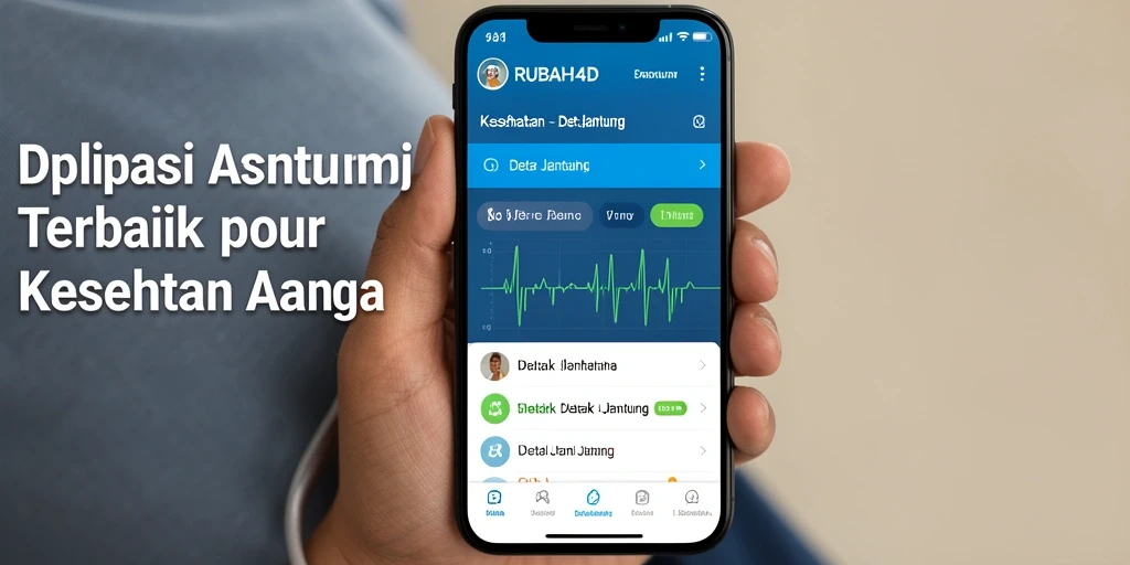 Antarmuka aplikasi RUBAH4D dengan fitur detak jantung yang mudah digunakan.