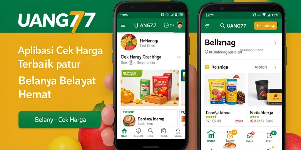 Antarmuka UANG77 menampilkan harga produk dengan jelas dan mudah dipahami.