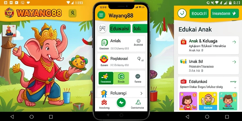 Antarmuka pengguna yang menarik dan intuitif untuk anak-anak.